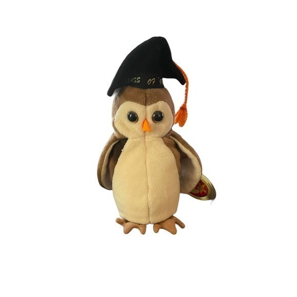 Retired Rare Vintage 1997 TY Beanie Babies Wise Owl with 6 Errors